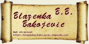 Blaženka Bakojević vizit kartica